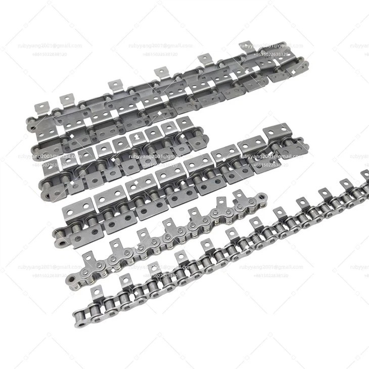 Dust-proof 40A-1 Ss304 Conveyor Roller Chain With U Attachment